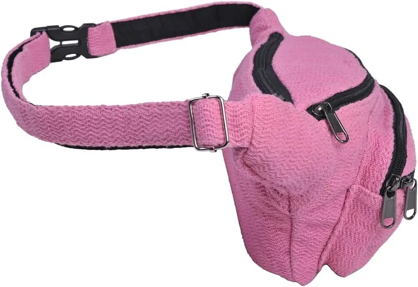 THE COLLECTION ROYAL Himalayan Hemp and Cotton Fanny Pack, Eco-friendly, Boho, Hippie Fanny Pack, Waist Belt, Travel Utility Belt
