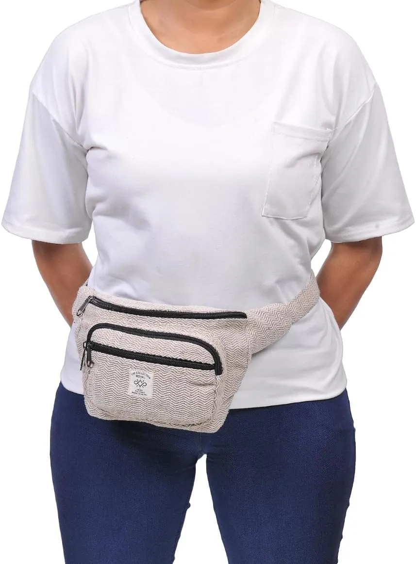 THE COLLECTION ROYAL Himalayan Hemp and Cotton Fanny Pack, Eco-friendly, Boho, Hippie Fanny Pack, Waist Belt, Travel Utility Belt