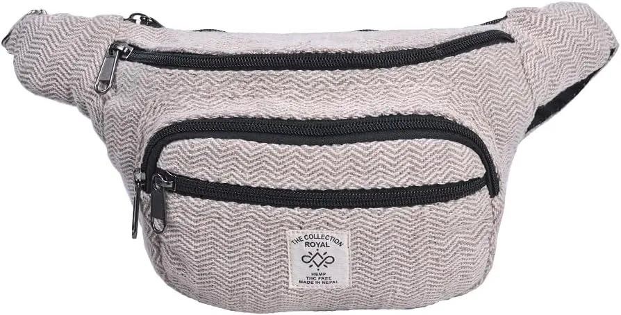 THE COLLECTION ROYAL Himalayan Hemp and Cotton Fanny Pack, Eco-friendly, Boho, Hippie Fanny Pack, Waist Belt, Travel Utility Belt