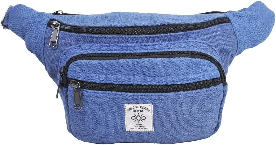 THE COLLECTION ROYAL Himalayan Hemp and Cotton Fanny Pack, Eco-friendly, Boho, Hippie, Waist Belt, Travel Utility Belt
