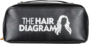 The Hair Diagram Makeup Bag for Women - Durable Water-Resistant Travel Cosmetic Bag with Compartments, Spacious Organizer for Brushes & Skincare - Stylish Lay Flat Pouch for Travel