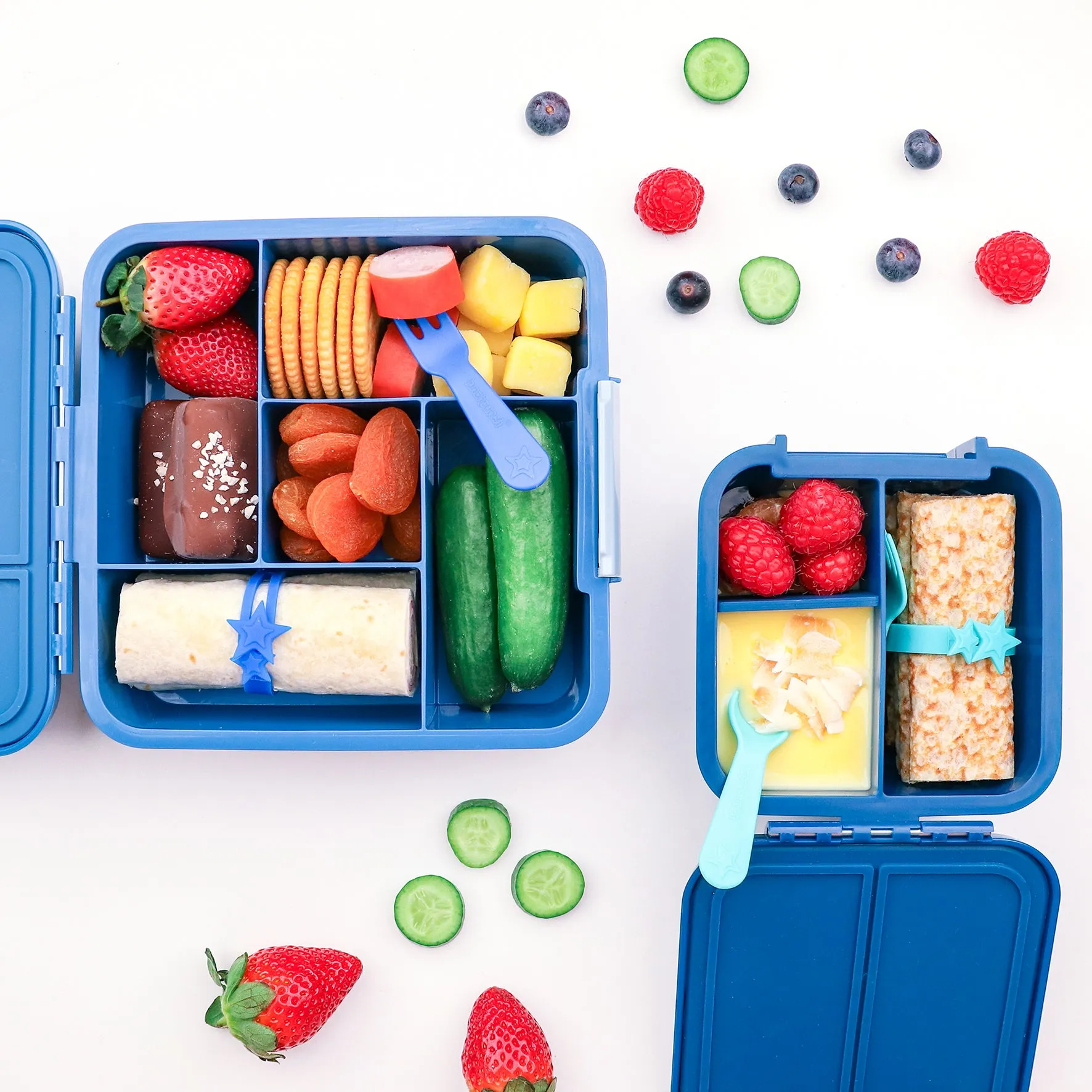 The Lunch Punch Silicone Wrap Bands - Blue