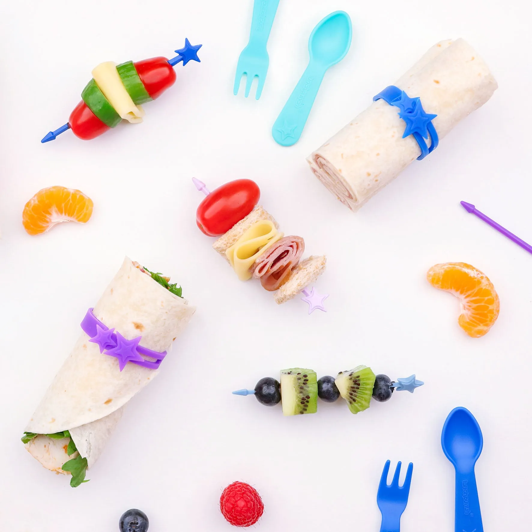 The Lunch Punch Silicone Wrap Bands - Blue