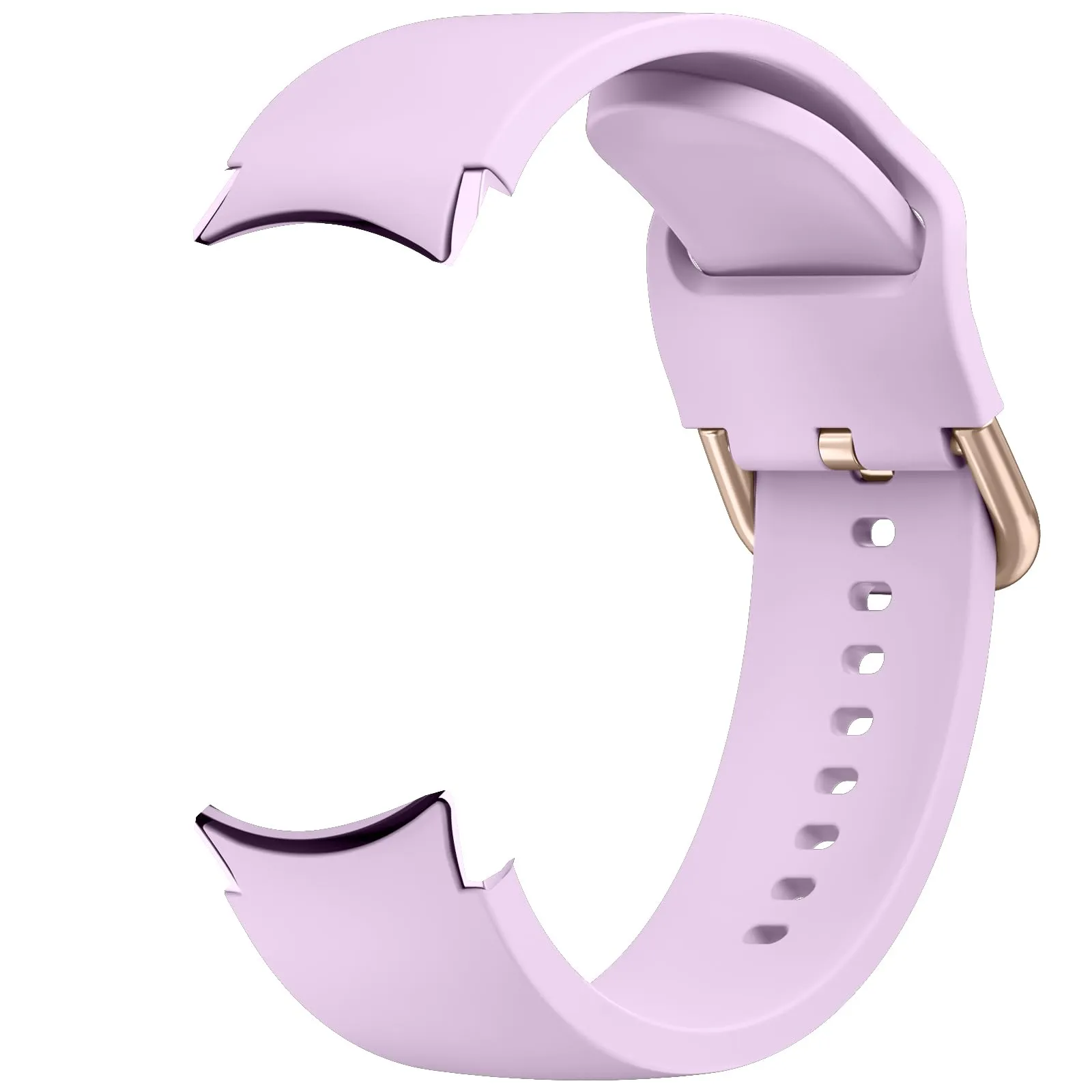 Tobfit Silicone Strap Compatible for Samsung Galaxy Watch 4/4 Classic/Active 2/Watch 5/5 Pro (Watch Not Included), Sport Replacement Strap with Classic Clasp for 20mm Smart Watch（Lavender）