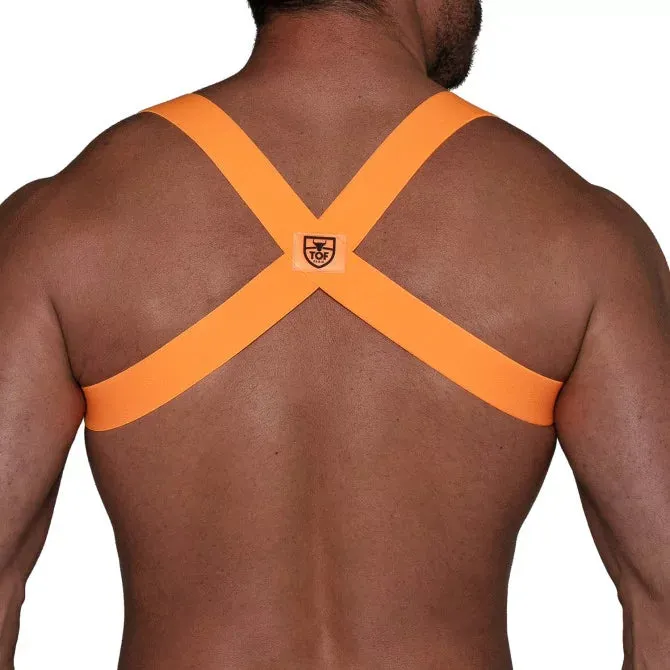 TOF Paris Party Boy Neon Elastic Harness Neon Orange