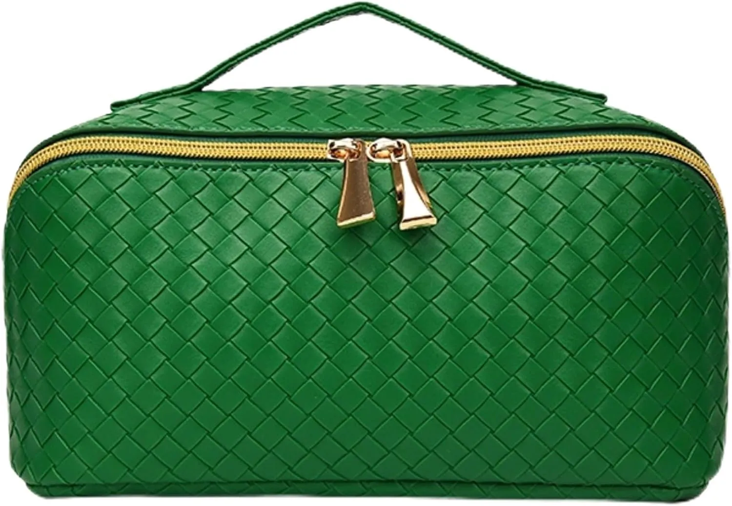Toiletry Travel Bags  Large Capacity Makeup Organizer for Women, Waterproof Travel Size Toiletries Case with Organized Compartments, Foldable Travel Bag, Ideal for Makeup & Skincare (Green)