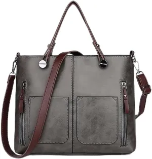 Tote Purse for Women Girls Work Handbag Vintage Top Handle Satchel Large Capacity Shoulder Bag Stylish Crossbody Bag