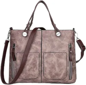 Tote Purse for Women Girls Work Handbag Vintage Top Handle Satchel Large Capacity Shoulder Bag Stylish Crossbody Bag