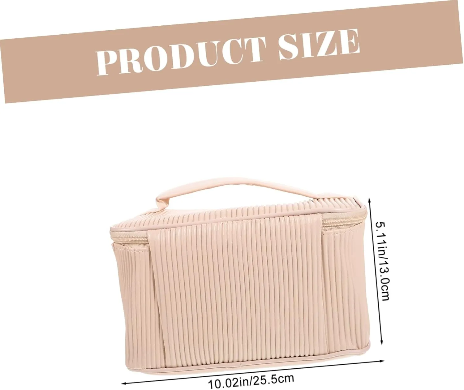 Travel Cosmetic Bag Hanging Makeup Organizer Large Capacity Stylish Leather Make up Bag