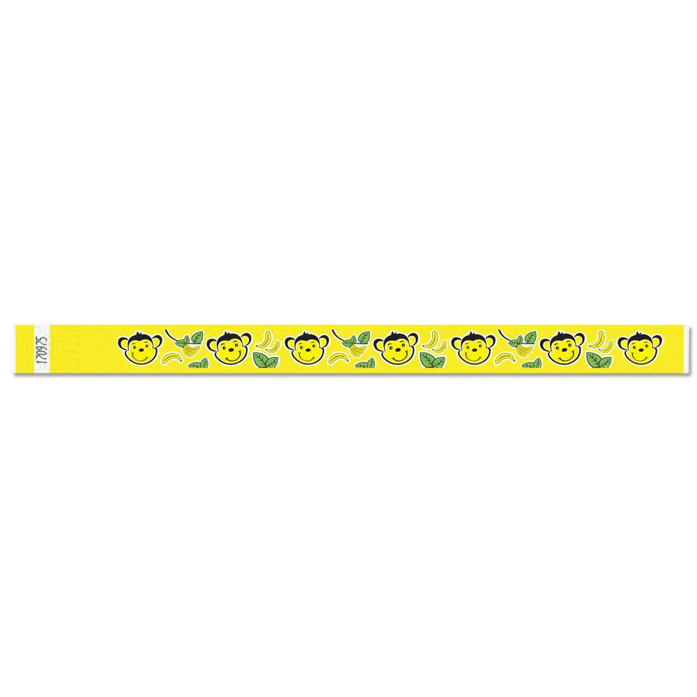Tytan-Band® Expressions Tyvek® Wristbands 3/4" Monkeys Design NTX102 (500/Pack)