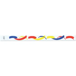 Tytan-Band® Expressions Tyvek® Wristbands 3/4" Paint Brush Design NTX84 - White (500/Pack)