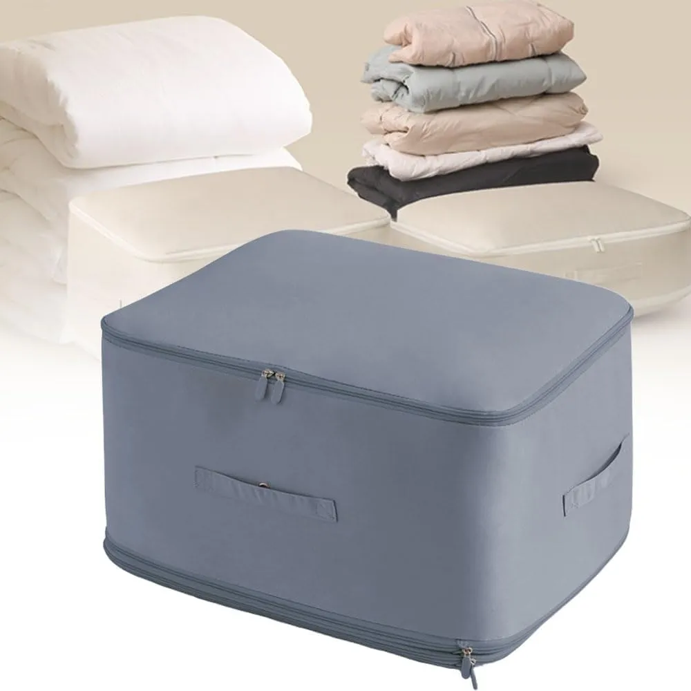 Ultra Space Saving Self Compression Organizer, Self Compression Moving Organizer Bags, 2024 New Heavy Duty Moving Bags Space Saving Self Compression Organizer for Comforters (Dark Blue, X-Large)