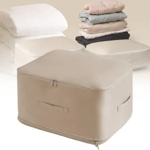 Ultra Space Saving Self Compression Organizer, Self Compression Moving Organizer Bags, 2024 New Heavy Duty Moving Bags Space Saving Self Compression Organizer for Comforters (Khaki, X-Large)