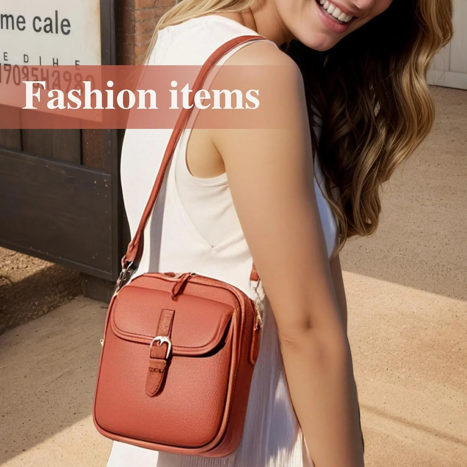 Urvashi Crossbody Leather Bag,Vintage Double Layer Large Capacity Mini Shoulder Purse,for Stylish Womens Bags
