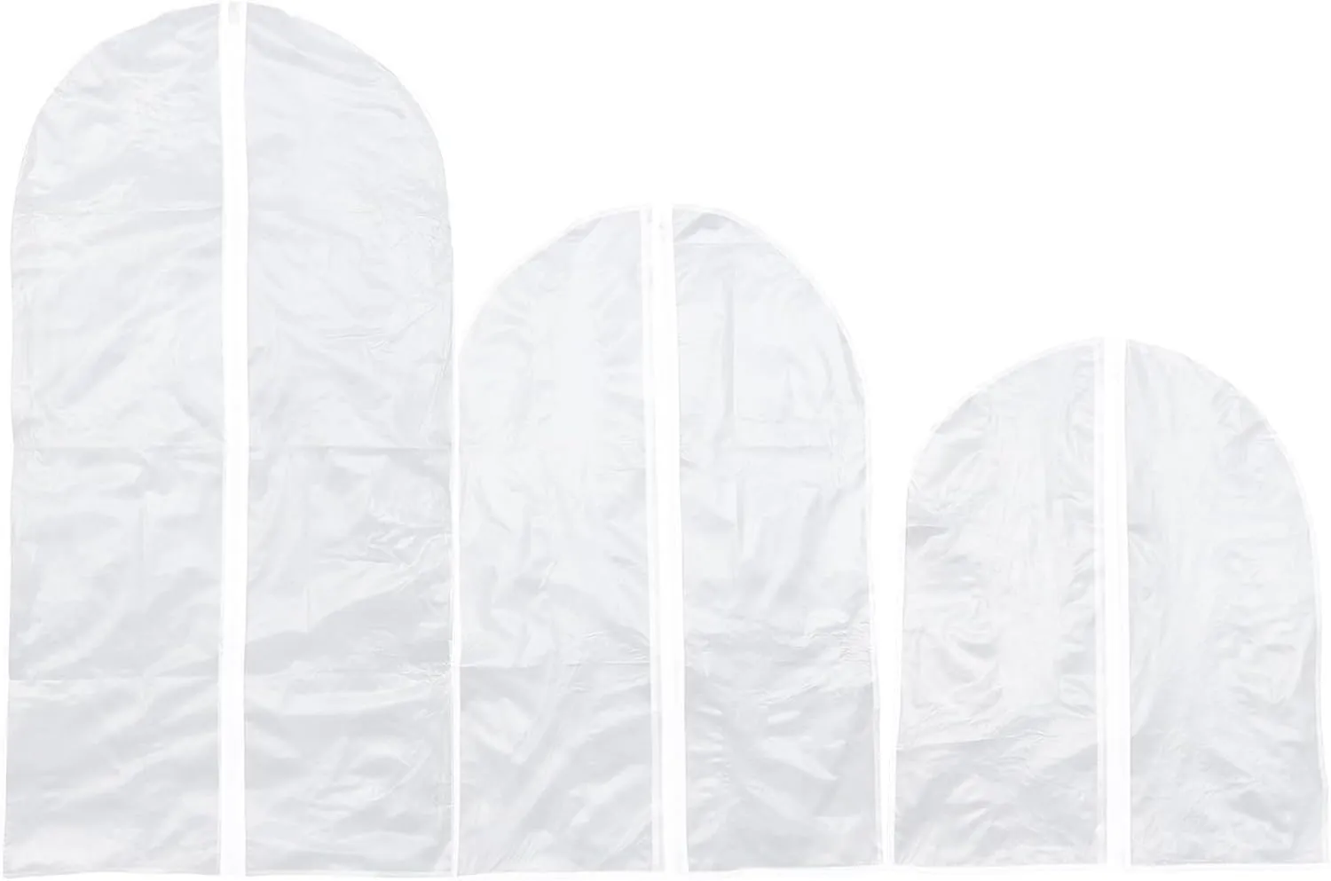 Vaguelly 10pcs Peva Translucent Garment Storage Bags Dust Coat Protection Covers Washable and Reusable Clothes Organizers