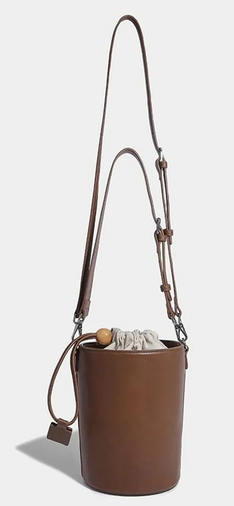 Vegan Leather Shoulder Bags for Women Stylish Handbags Small Bucket Crossbody Tote Purses Casual Ladies Satchels