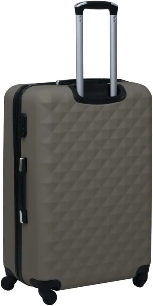 vidaXL Hardcase Trolley Suitcase - Durable ABS Plastic - Security Lock - Four 360-Degree Castors - Lightweight and Spacious - Anthracite