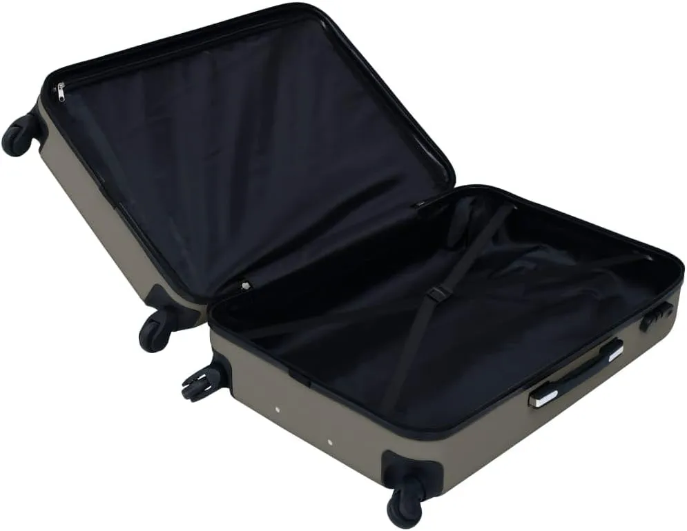 vidaXL Hardcase Trolley Suitcase - Durable ABS Plastic - Security Lock - Four 360-Degree Castors - Lightweight and Spacious - Anthracite