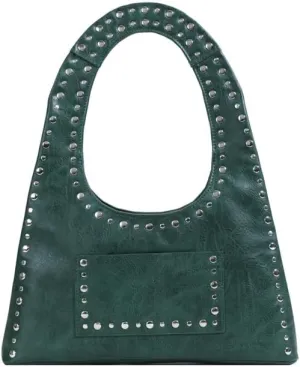 Vintage Riveted Shoulder Bag Vintage Tote Bag Studded Purses for Women Y2K Purse Stylish Hobo Bag Work Bag 2025