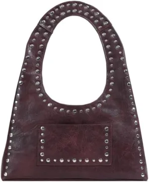 Vintage Riveted Shoulder Bag Vintage Tote Bag Studded Purses for Women Y2K Purse Stylish Hobo Bag Work Bag 2025