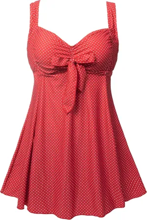 wantdo Women's Plus Size One Piece Swimsuit U Back Tummy Control Bathing Suit Recycled Eco-Friendly Swim Dress