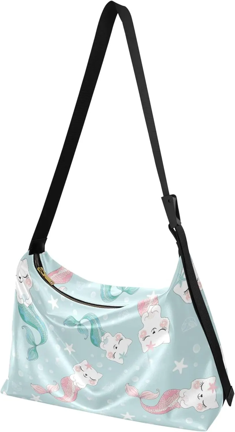 Watercolor Leopard Skin Brown Ladies Leather Purses Hobo Women's Large Purse Stylish Animal Print Designer Hobo Bags