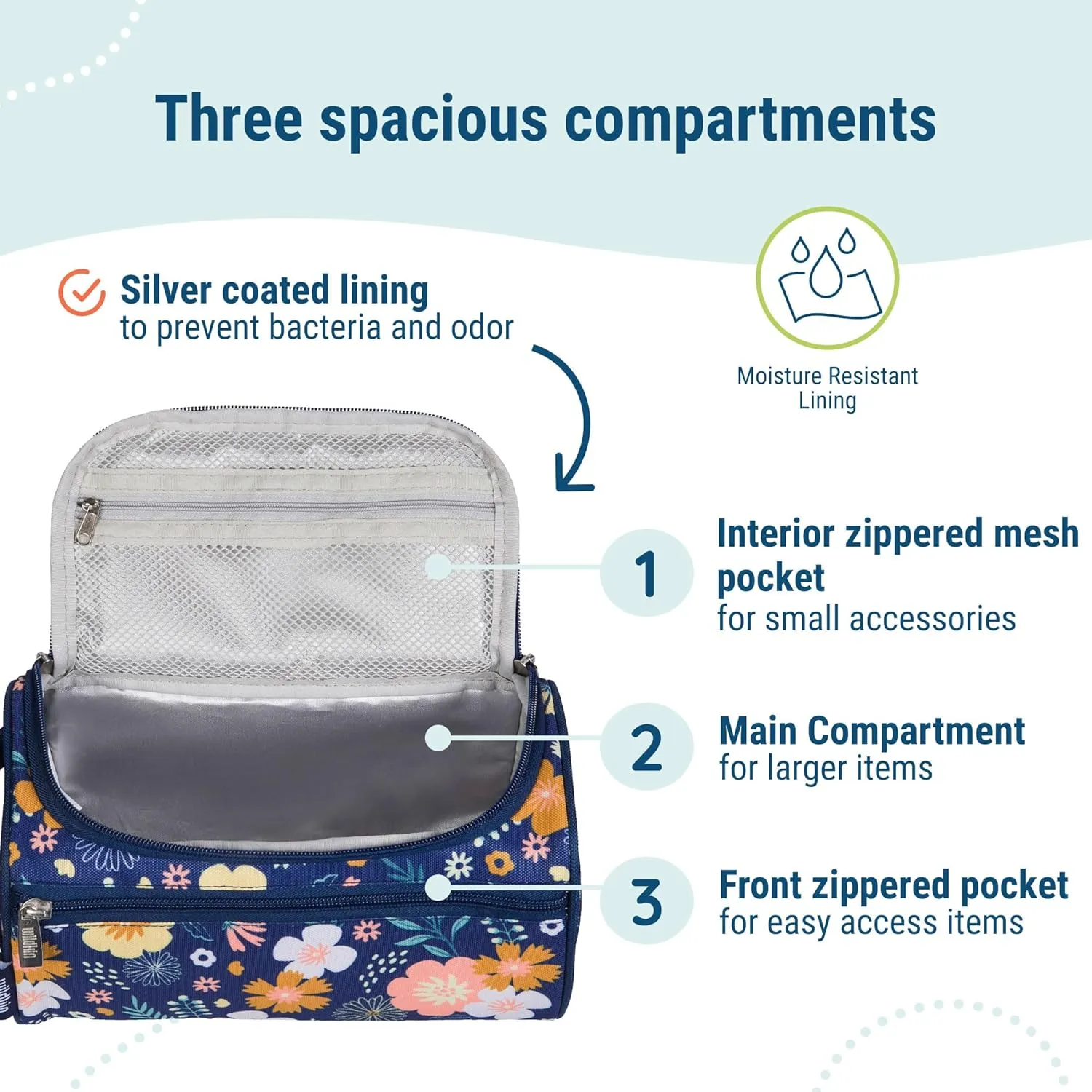 Wildkin Toiletry Bag for Boys and Girls, Ideal for School, Weekend, or Overnight Travel