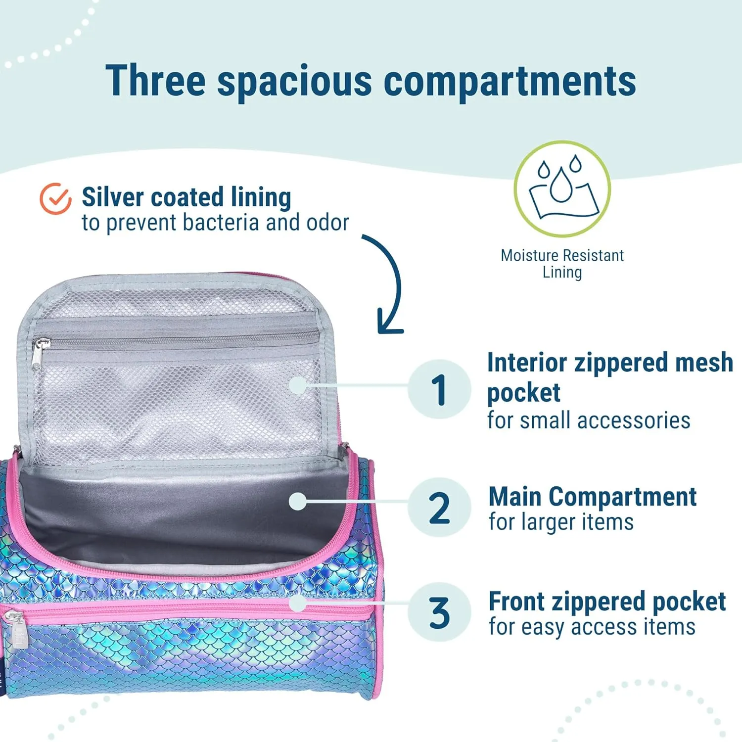 Wildkin Toiletry Bag for Boys and Girls, Ideal for School, Weekend, or Overnight Travel