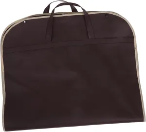 Winter Clothing Dust Cover Bag Suit and Dress Storage Pouch Portable Dust Zippered Organizer for Travel Coffee Color for Garment Protection