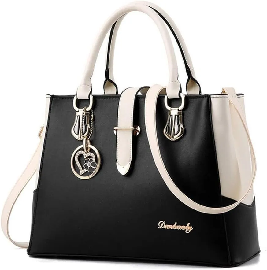 Women Handbags Crossbody Bags Ladies Tote PU Leather Hobo Satchel Work Shoulder with Heart Pendant