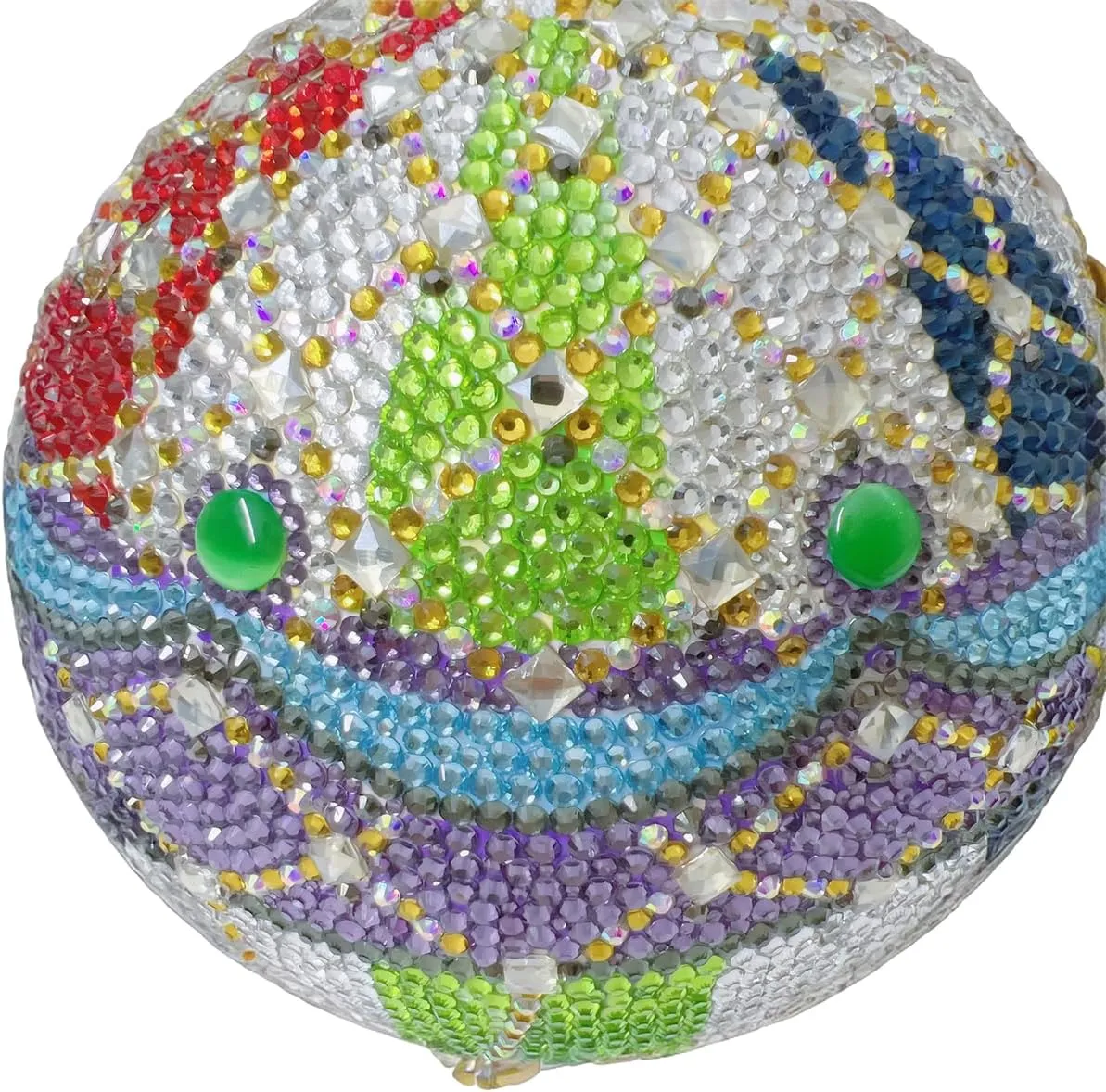 Women Luxury Rhinestone Evening Bag Balloon Crystal Clutch Purse Stylish Handbag for Concert Festival Celebration