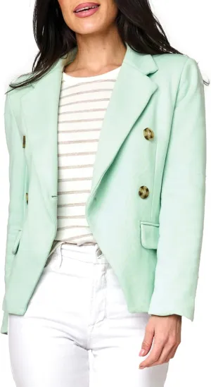Women's Double Breasted Blazer, Casual Work Wear, Fitted Blazer Jacket Open Front Long Sleeve Suit Jacket