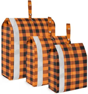 Yellow Black Plaid Packing Cubes for Travel 3 Set Packing Bags Luggage Bags Organizer for Luggage