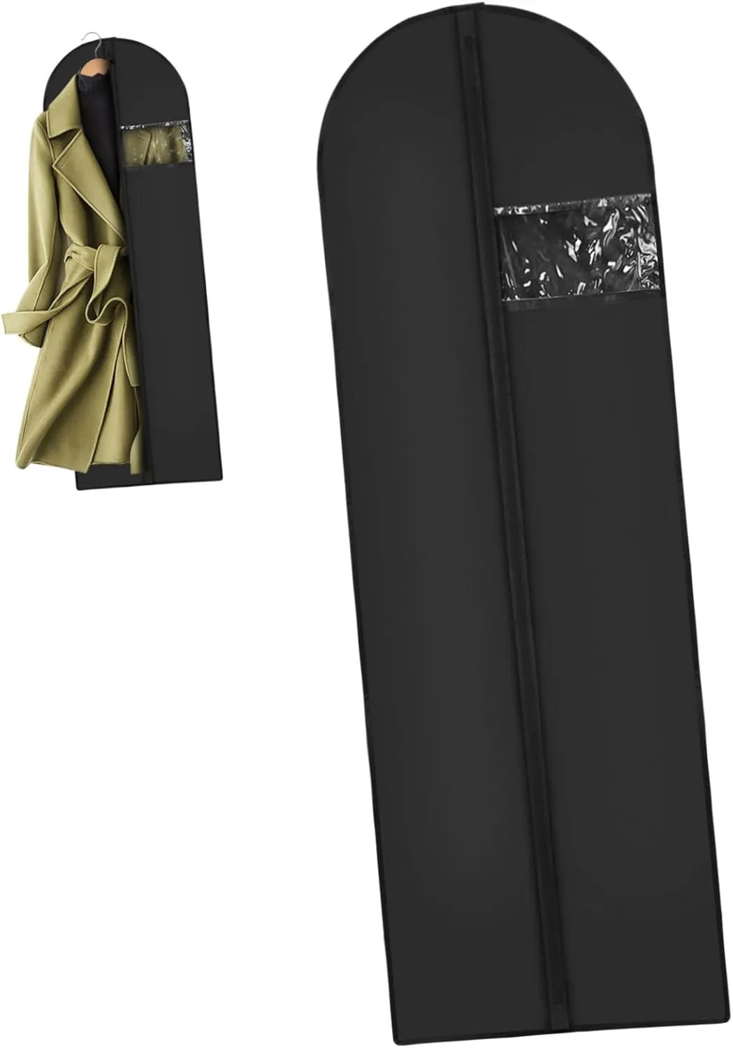 Zerodeko Foldable Travel Garment Bag for Suits Dresses and Gowns Peva Material for Dust Protection Reusable Storage for Formal Wear for Closet Organization and Travel