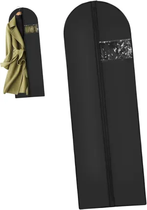 Zerodeko Foldable Travel Garment Bag for Suits Dresses and Gowns Peva Material for Dust Protection Reusable Storage for Formal Wear for Closet Organization and Travel