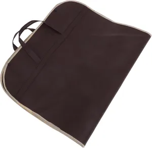 Zerodeko Winter Clothes Dust Cover Bag Portable Garment Storage Pouch for Suits Dresses Formal Wear Dust Zipper Design Coffee Color